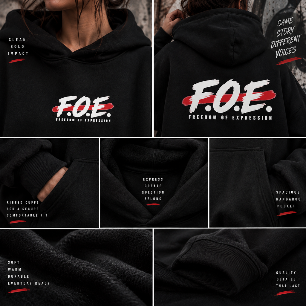 F.O.E. Freedom of Expression Oversized Unisex Streetwear Hoodie