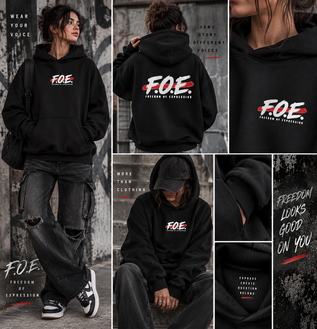 F.O.E. Freedom of Expression Oversized Unisex Streetwear Hoodie