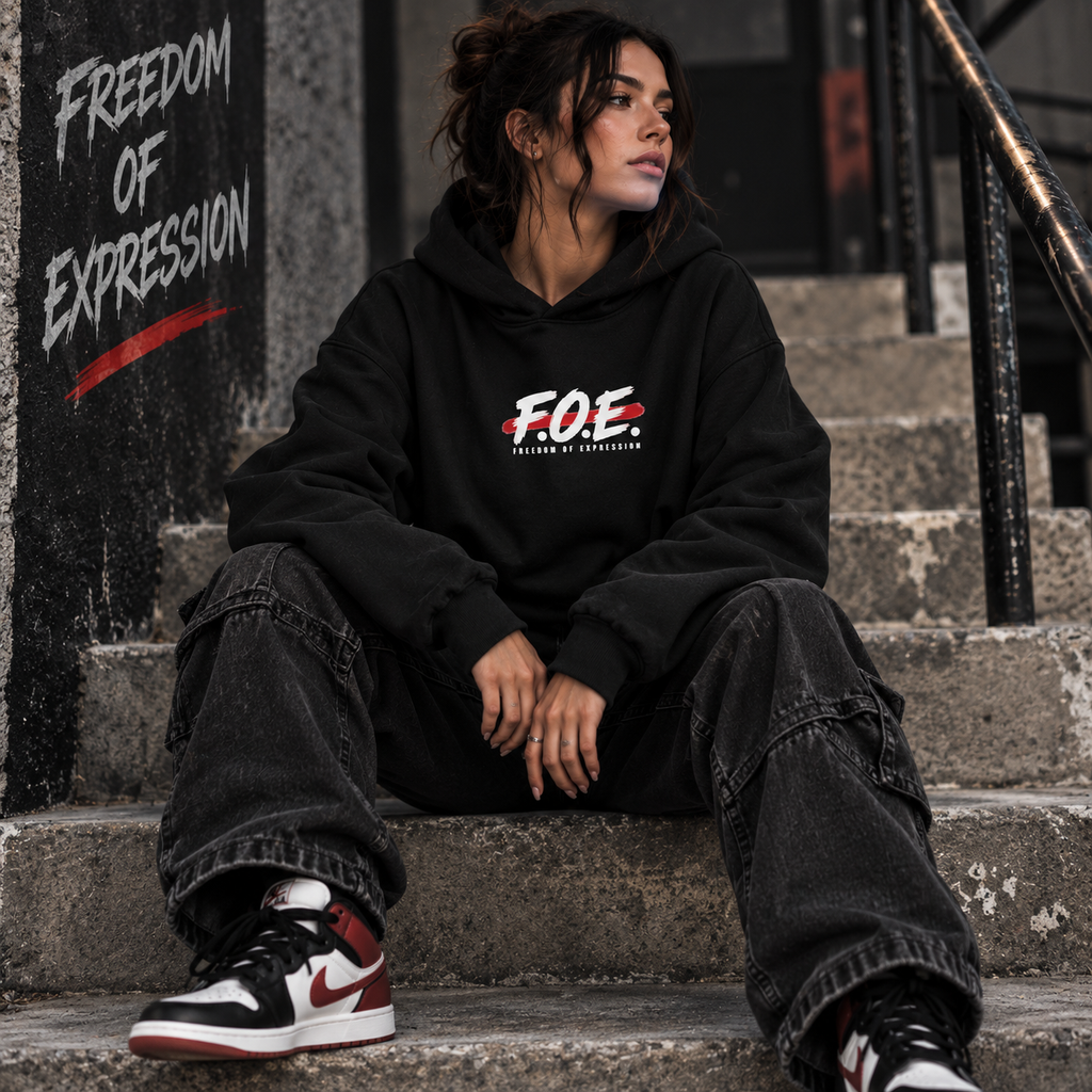 F.O.E. Freedom of Expression Oversized Unisex Streetwear Hoodie